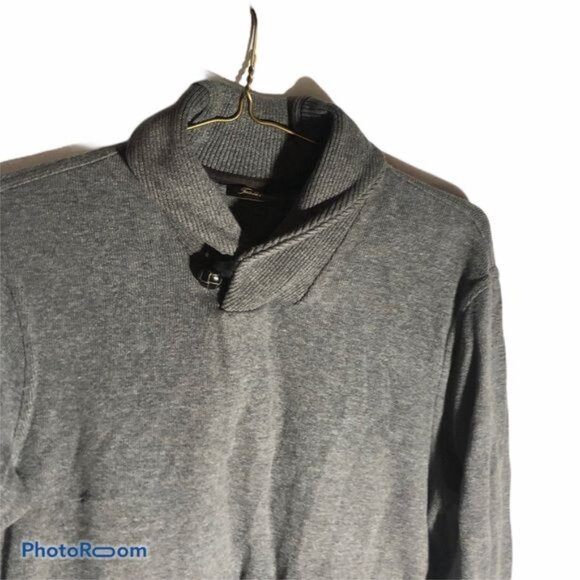 tasso elba gray turtle neck sweater long sleeve cotton medium armpit to armpit 2 - Picture 3 of 8